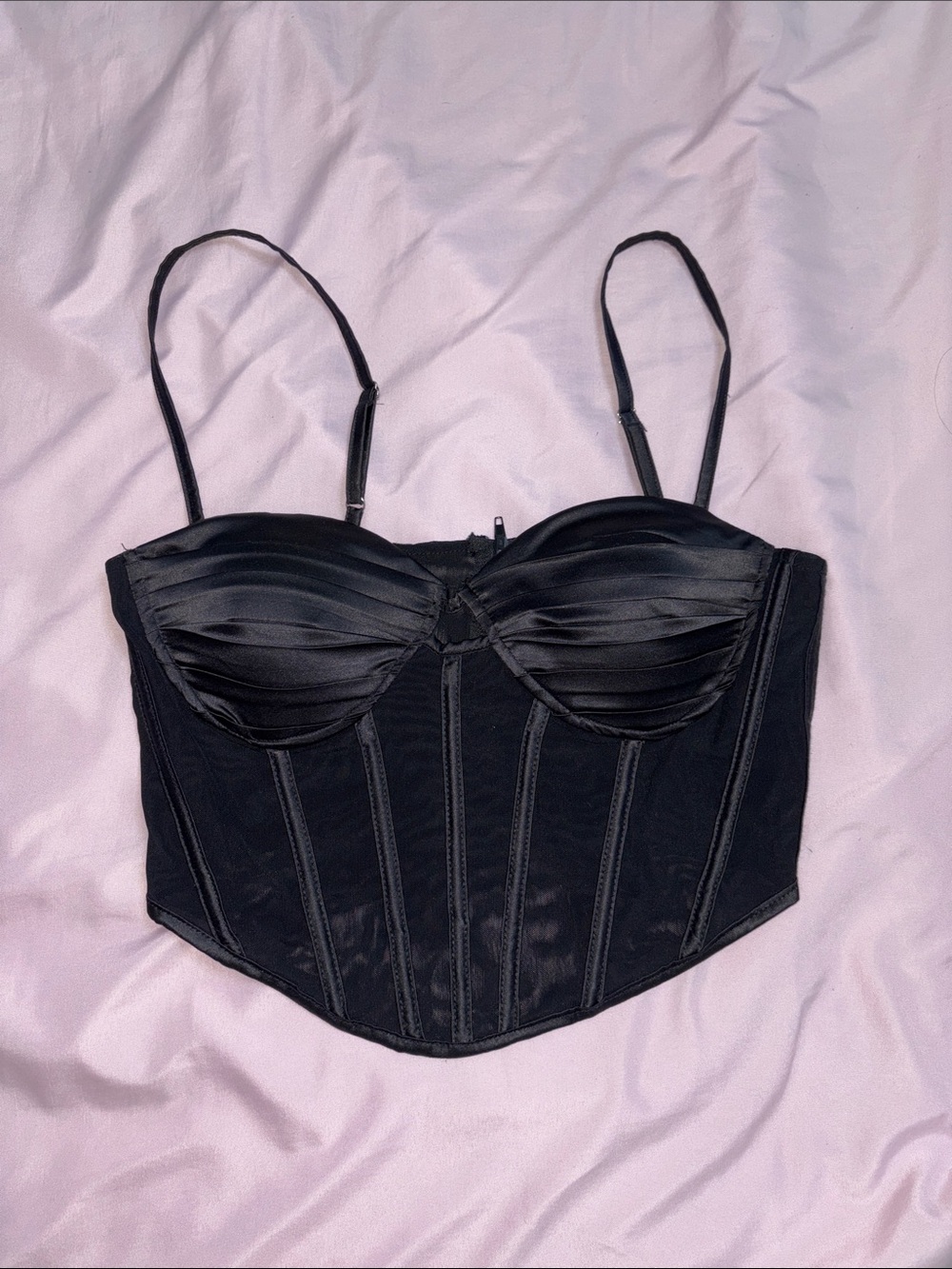 Black Bustier Corset Top